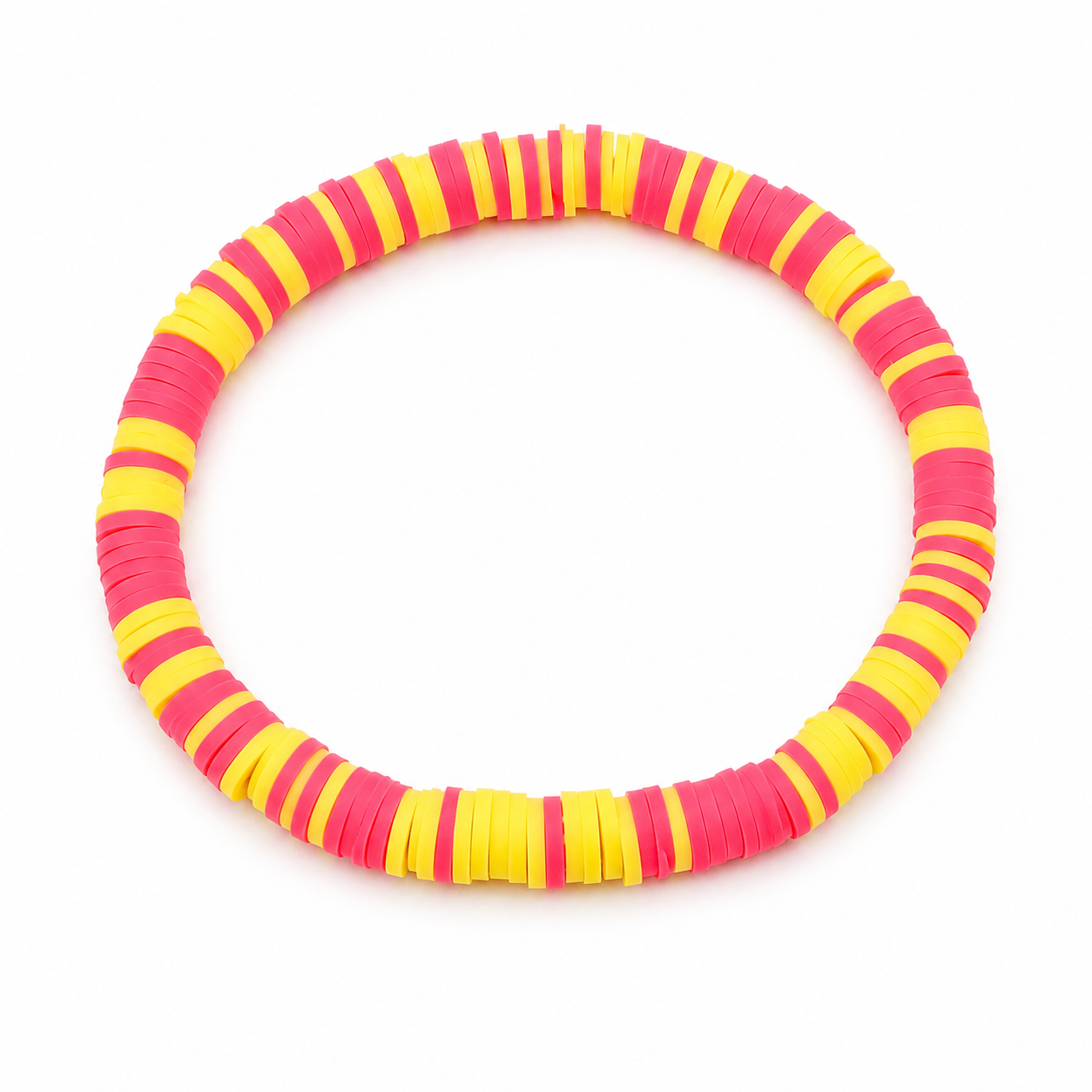 Clay Bracelet Pink & Yellow