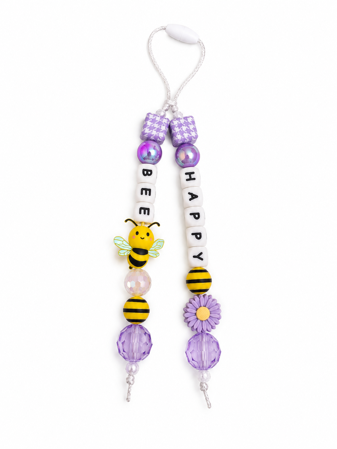 Bee Happy Rearview Car Dangle