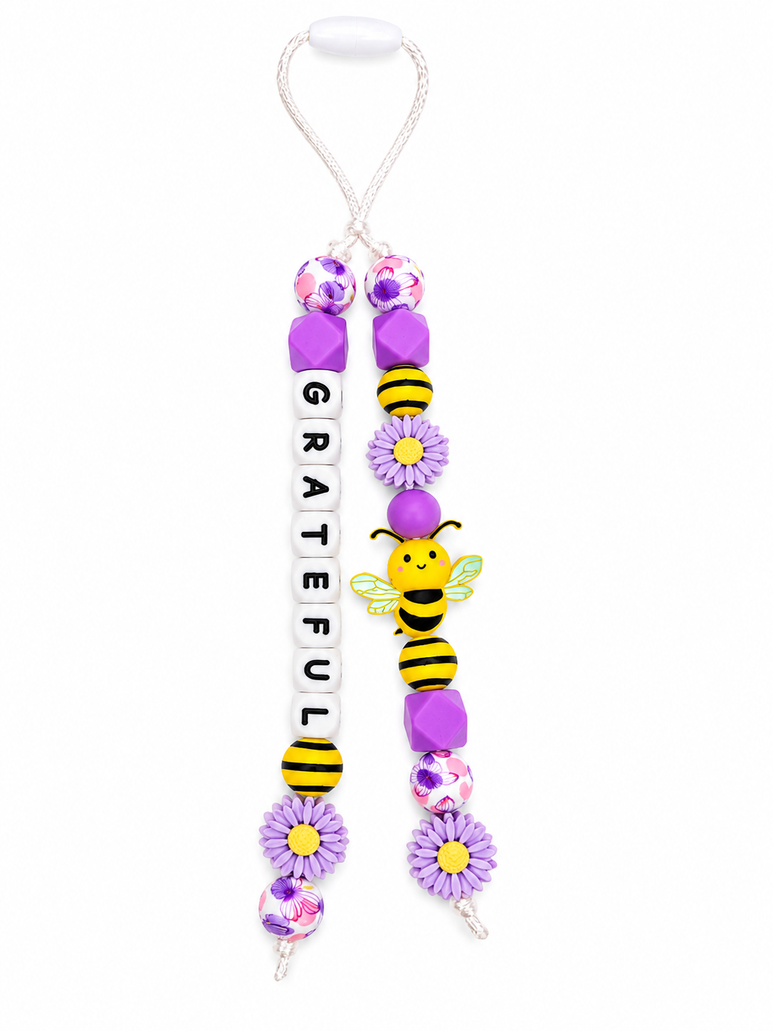 Grateful Bee Rearview Car Dangle