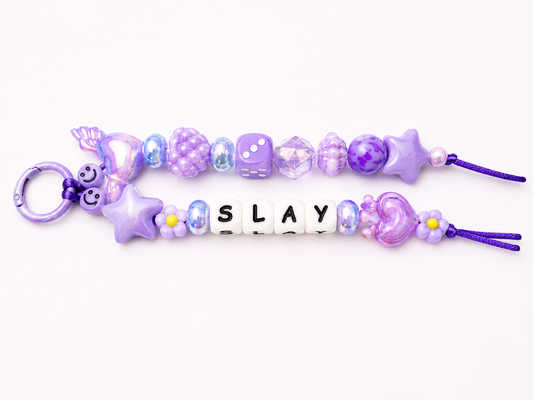 Beaded Key Chain "slay"