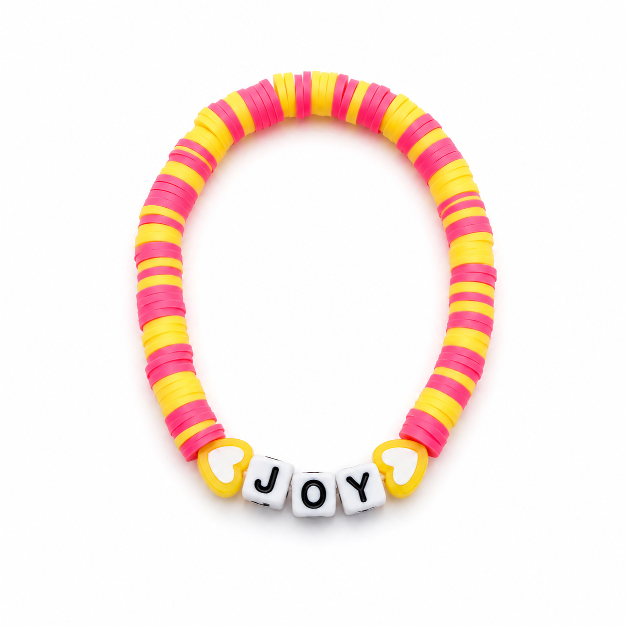 Joy Clay Pink and Yelloe Bracelet
