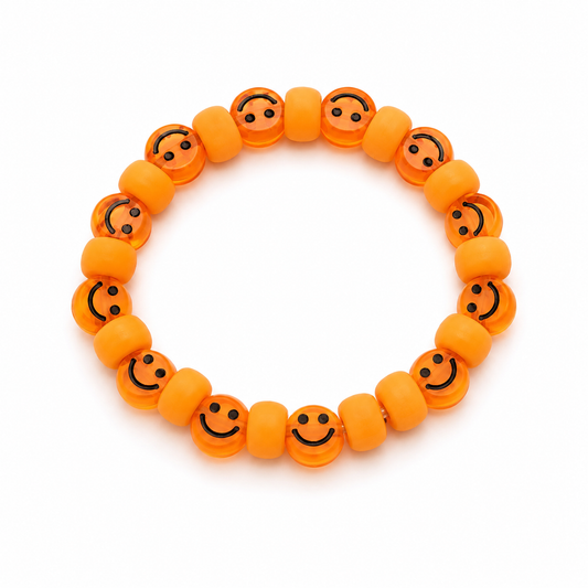Orange Smiley Bracelet