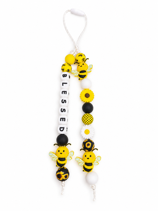 Blessed Bee Rearview Car Dangle