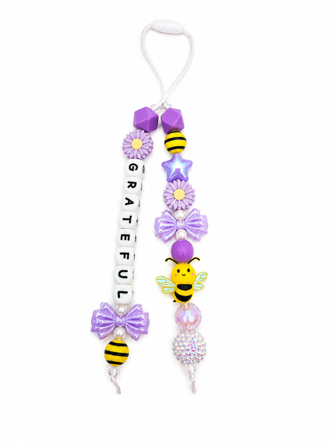 Grateful Bee Rearview Car Dangle