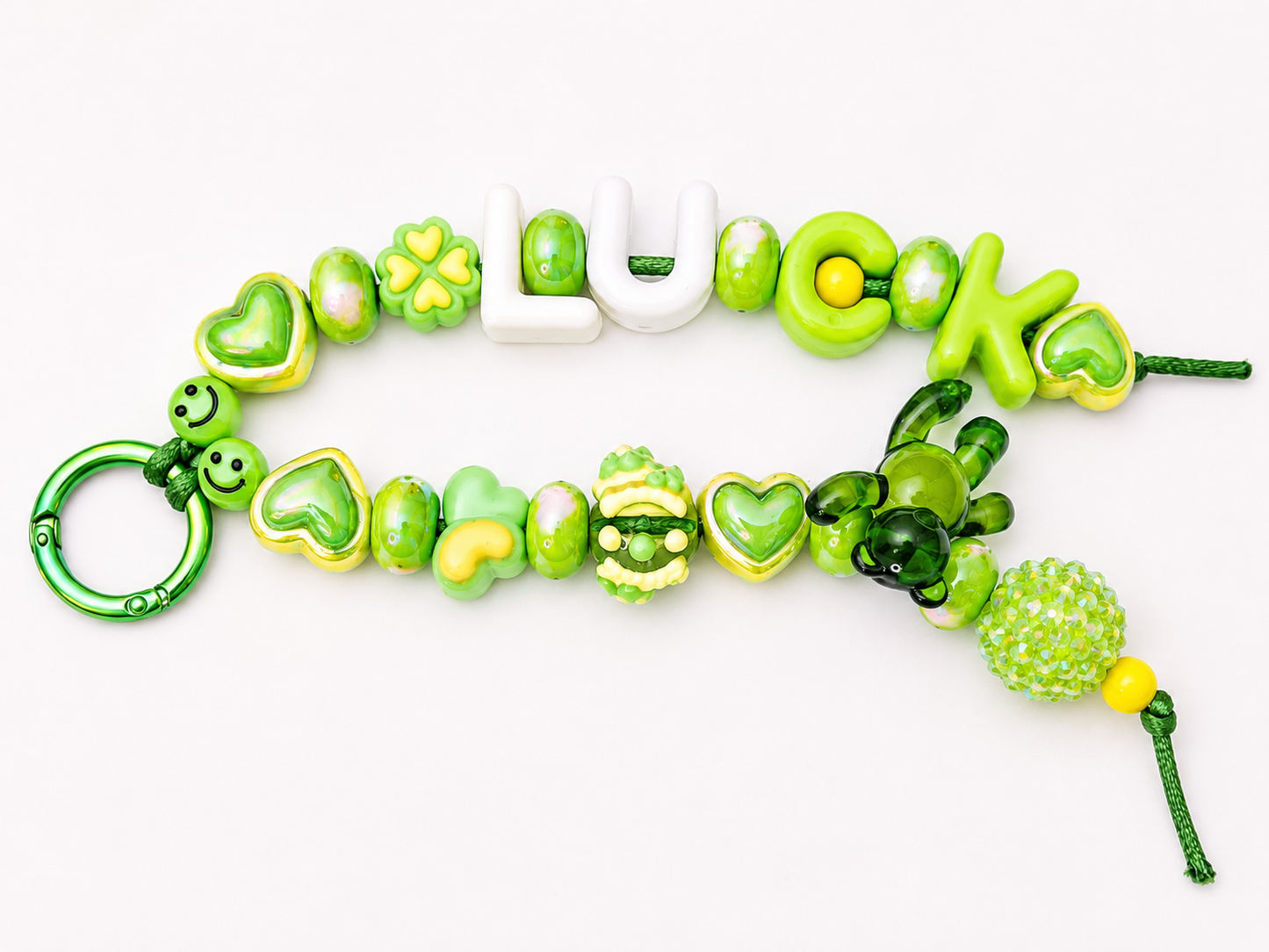 Beaded Key Chain "luck"