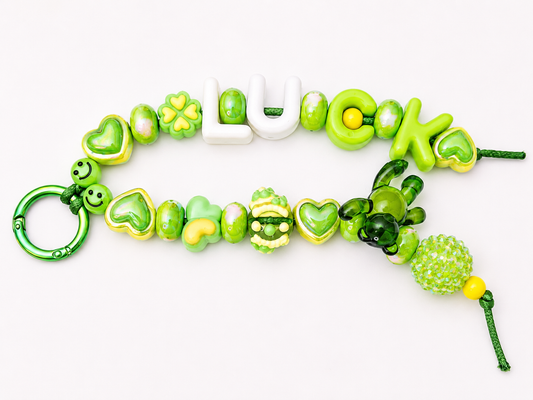 Beaded Key Chain "luck"