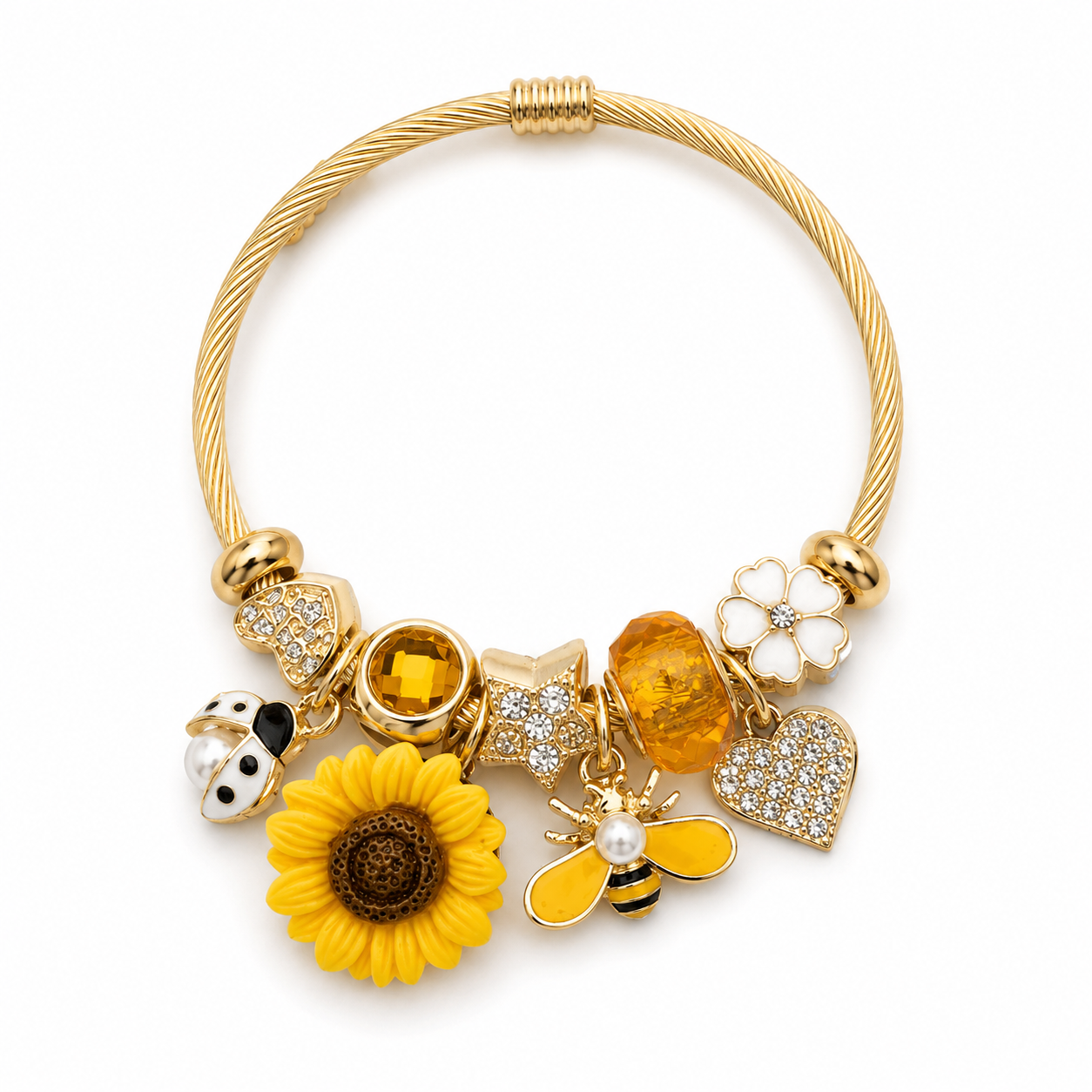 Adjustable Bee Happy Bracelet