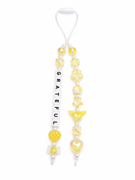 Grateful Yellow Rearview Car Mirror Dangle